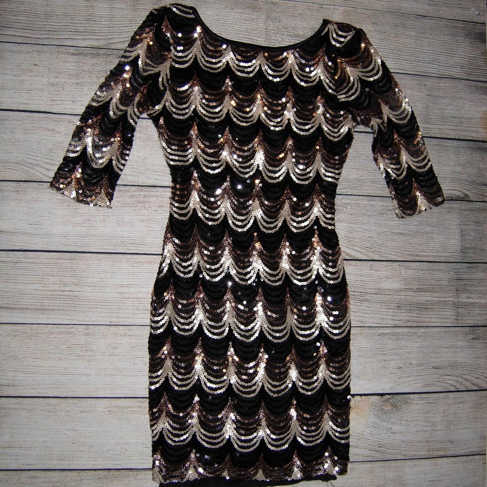 Crystal Doll Sequin Mini Dress S